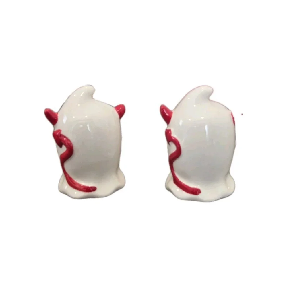 New Spooky Ghost Devils Halloween Salt & Pepper Shakers Dinning Decor Set
